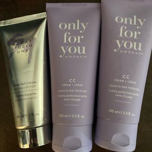 Monat blow out cream and leave in hair perfector